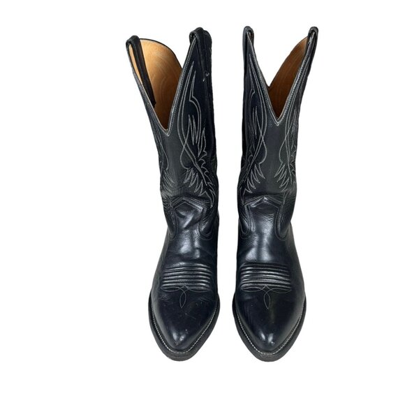 Vintage Chippewa Leather Embroidered Western Cowboy Black Boots Men's 11 D - Picture 4 of 14